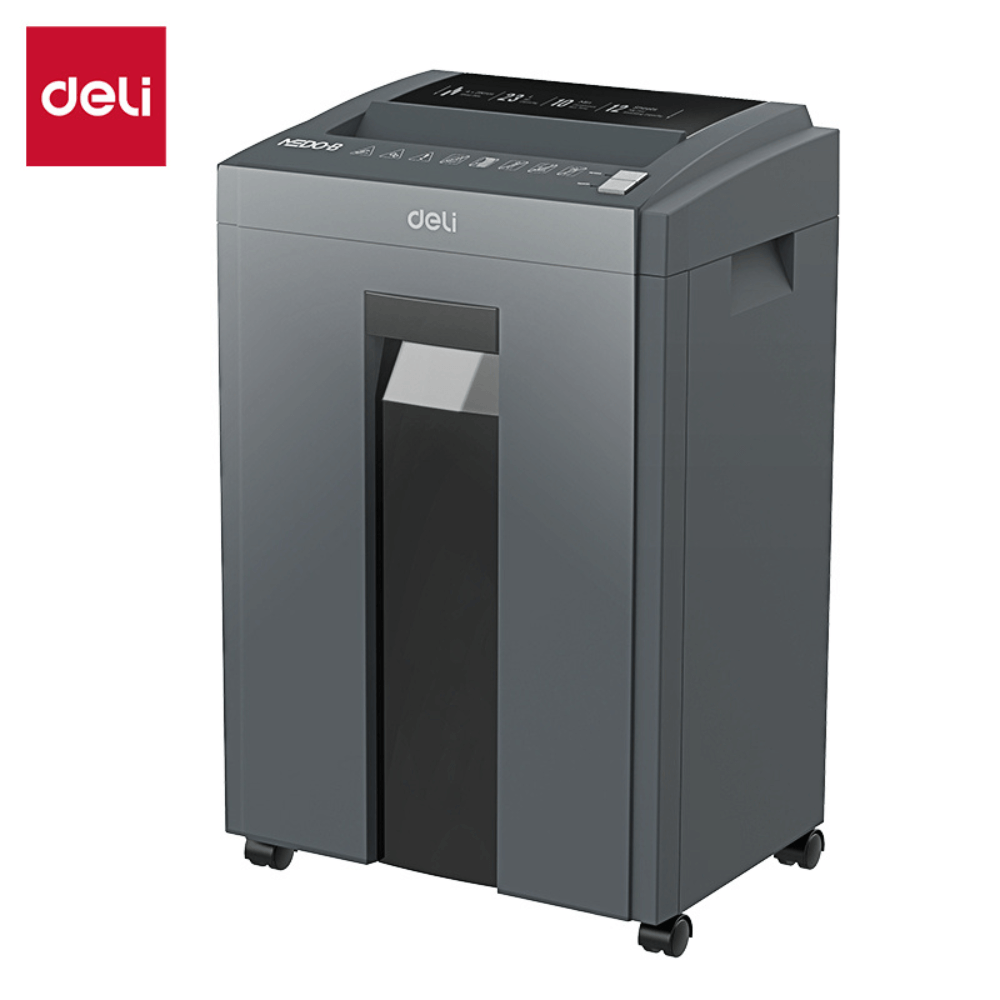 เครื่องทำลายเอกสารอัตโนมัติ 23ลิตร DELI E9952-GR-01 สีดำ